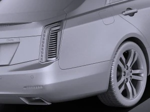 Cadillac CTS 2014 Vray 3D Model