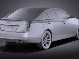 Cadillac CTS 2014 Vray 3D Model