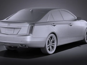 Cadillac CTS 2014 Vray 3D Model