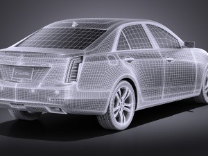 Cadillac CTS 2014 Vray 3D Model
