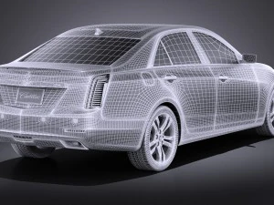 Cadillac CTS 2014 Vray 3D Model