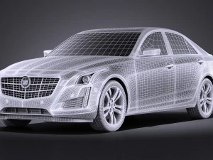 Cadillac CTS 2014 Vray 3D Model