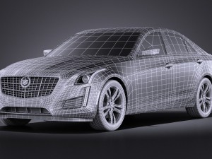 Cadillac CTS 2014 Vray 3D Model