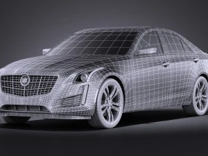 Cadillac CTS 2014 Vray 3D Model