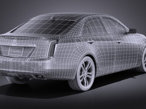 Cadillac CTS 2014 Vray 3D Model