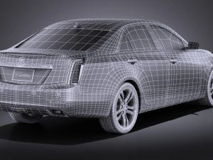 Cadillac CTS 2014 Vray 3D Model