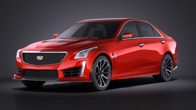Cadillac CTS-V 2016 Vray 3D 모델 .c4d .max .obj .3ds .fbx .stl .blend