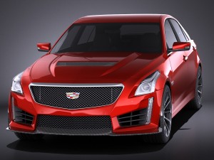 Cadillac CTS-V 2016 Vray 3D 모델