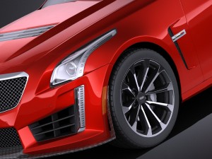 Cadillac CTS-V 2016 Vray 3D 모델