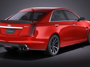 Cadillac CTS-V 2016 Vray 3D 모델