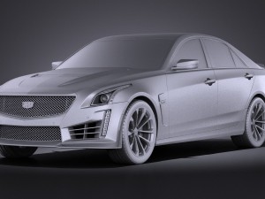 Cadillac CTS-V 2016 Vray 3D 모델