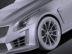 Cadillac CTS-V 2016 Vray 3D 모델