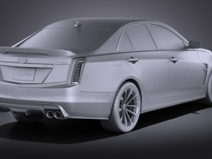 Cadillac CTS-V 2016 Vray 3D 모델