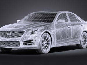Cadillac CTS-V 2016 Vray 3D 모델
