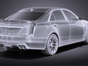 Cadillac CTS-V 2016 Vray 3D 모델