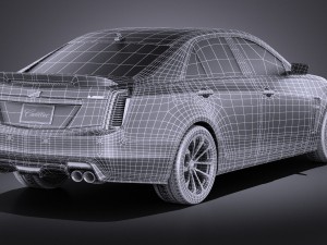 Cadillac CTS-V 2016 Vray 3D 모델