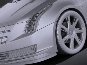 Cadillac ELR 2014 Vray 3D Model