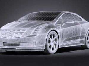 Cadillac ELR 2014 Vray 3D Model