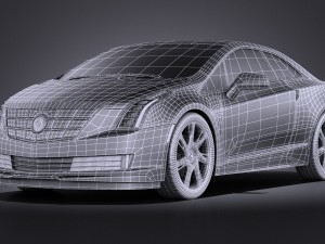 Cadillac ELR 2014 Vray Modelo 3D
