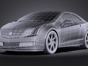Cadillac ELR 2014 Vray 3D Model
