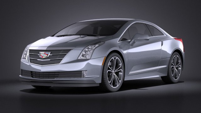 Cadillac ELR 2016 Vray 3D Модель .c4d .max .obj .3ds .fbx .stl .blend