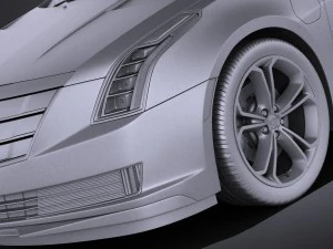 Cadillac ELR 2016 Vray 3D Model
