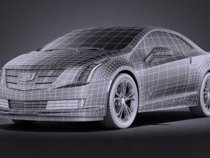 Cadillac ELR 2016 Vray 3D Модель