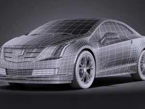 Cadillac ELR 2016 Vray 3D Model
