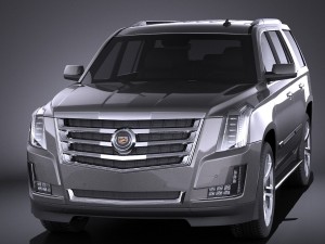 Cadillac Escalade 2015 Vray 3D Model