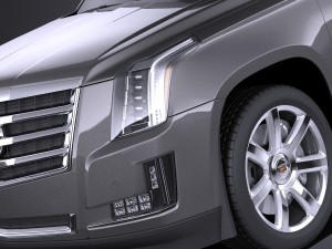 Cadillac Escalade 2015 Vray 3D Model