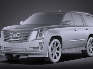 Cadillac Escalade 2015 Vray 3D Model