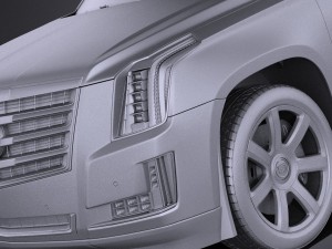 Cadillac Escalade 2015 Vray 3D Model