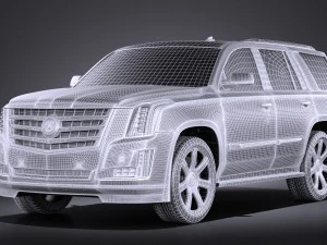 Cadillac Escalade 2015 Vray 3D Model