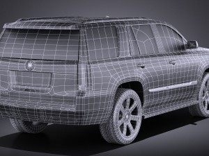 Cadillac Escalade 2015 Vray 3D Model