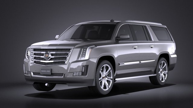 Cadillac Escalade ESV 2016 Vray 3D Модель .c4d .max .obj .3ds .fbx .stl .blend