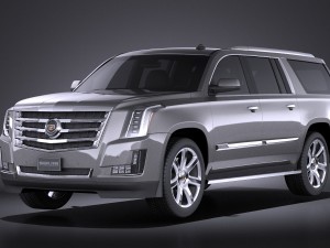 Cadillac Escalade ESV 2016 Vray 3D Модель