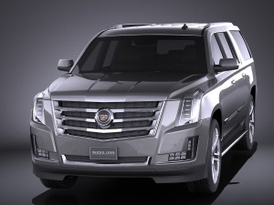 Cadillac Escalade ESV 2016 Vray 3D Модель