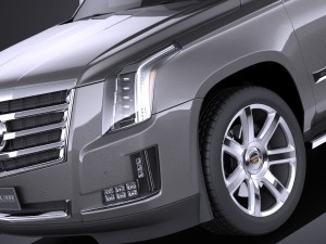 Cadillac Escalade ESV 2016 Vray 3D Модель