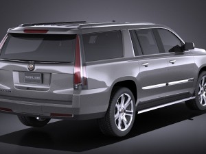 Cadillac Escalade ESV 2016 Vray 3D Модель