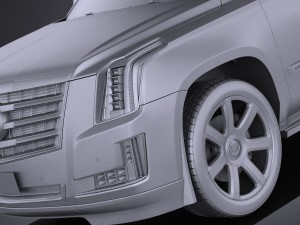 Cadillac Escalade ESV 2016 Vray 3D Модель