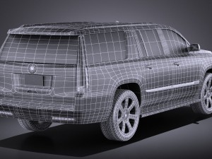Cadillac Escalade ESV 2016 Vray 3D Модель