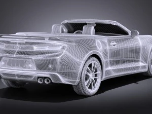 Chevrolet Camaro Cabrio 2016 Vray 3D Model