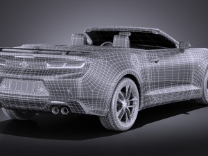 Chevrolet Camaro Cabrio 2016 Vray 3D 모델