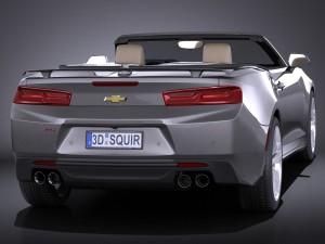 Chevrolet Camaro RS Convertible 2016 vray Modèle 3D