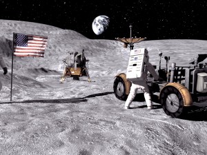 Moon NASA Astronaut Studio 3dsmax vray 3D मॉडल