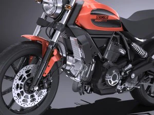 Ducati Scrambler Sixty2 2016 3D Model