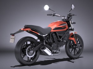Ducati Scrambler Sixty2 2016 Model 3D