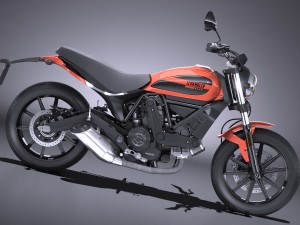 Ducati Scrambler Sixty2 2016 Model 3D