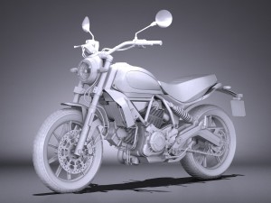 Ducati Scrambler Sixty2 2016 Model 3D