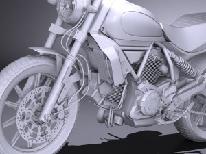 Ducati Scrambler Sixty2 2016 Model 3D